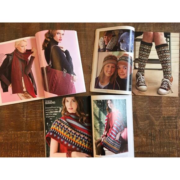 Vogue Knitting Interweave Knits Holiday Winter Patterns Knitting Blanket Hat - Picture 2 of 5